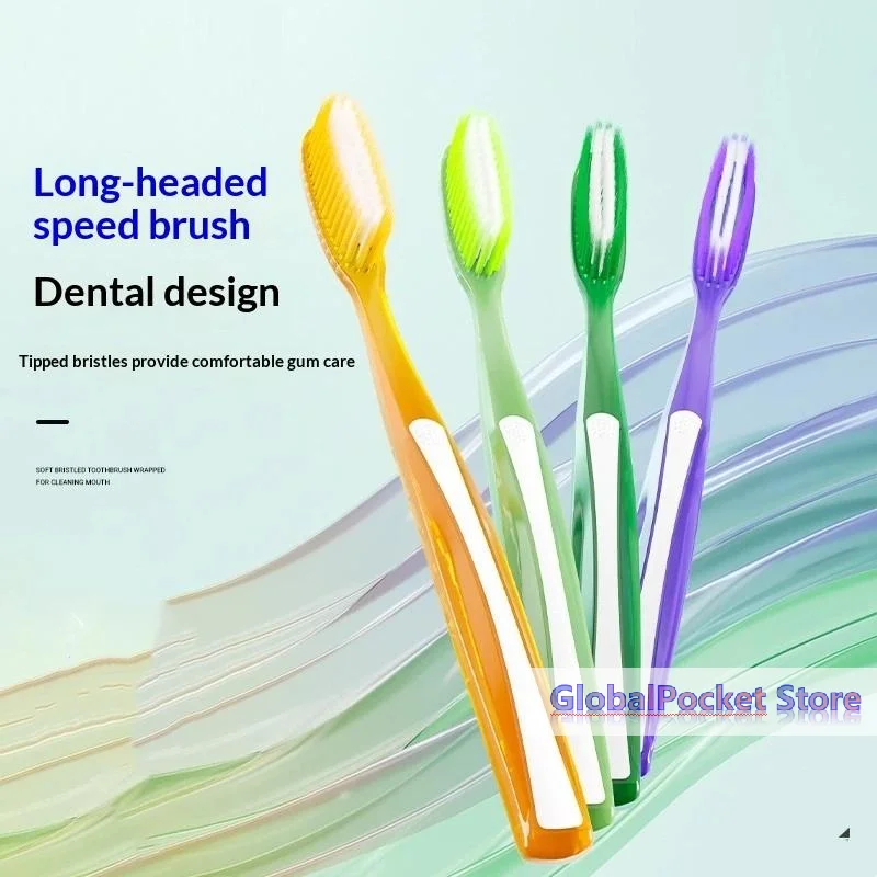 [TG823]1/3/4 PCS Black White And Gray High End Color Combination Pack Long Large Head Toothbrush Hard Deep Cleaning For Adults