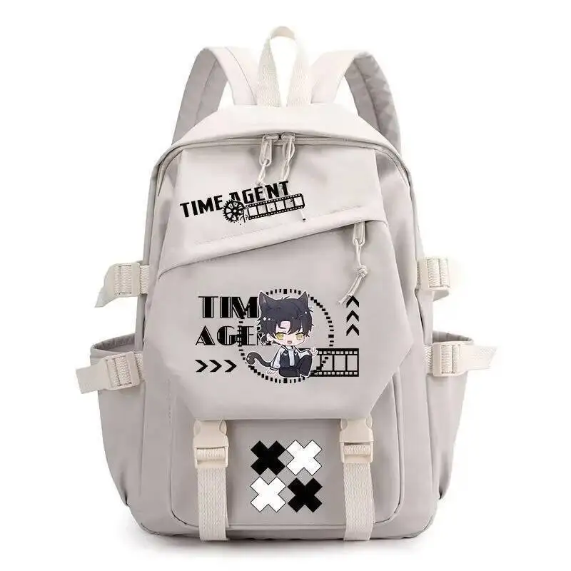 Juego de Anime Chibi negro blanco rosa verde enlace clic estudiantes adolescentes Mochilas escolares Mochilas de gran capacidad