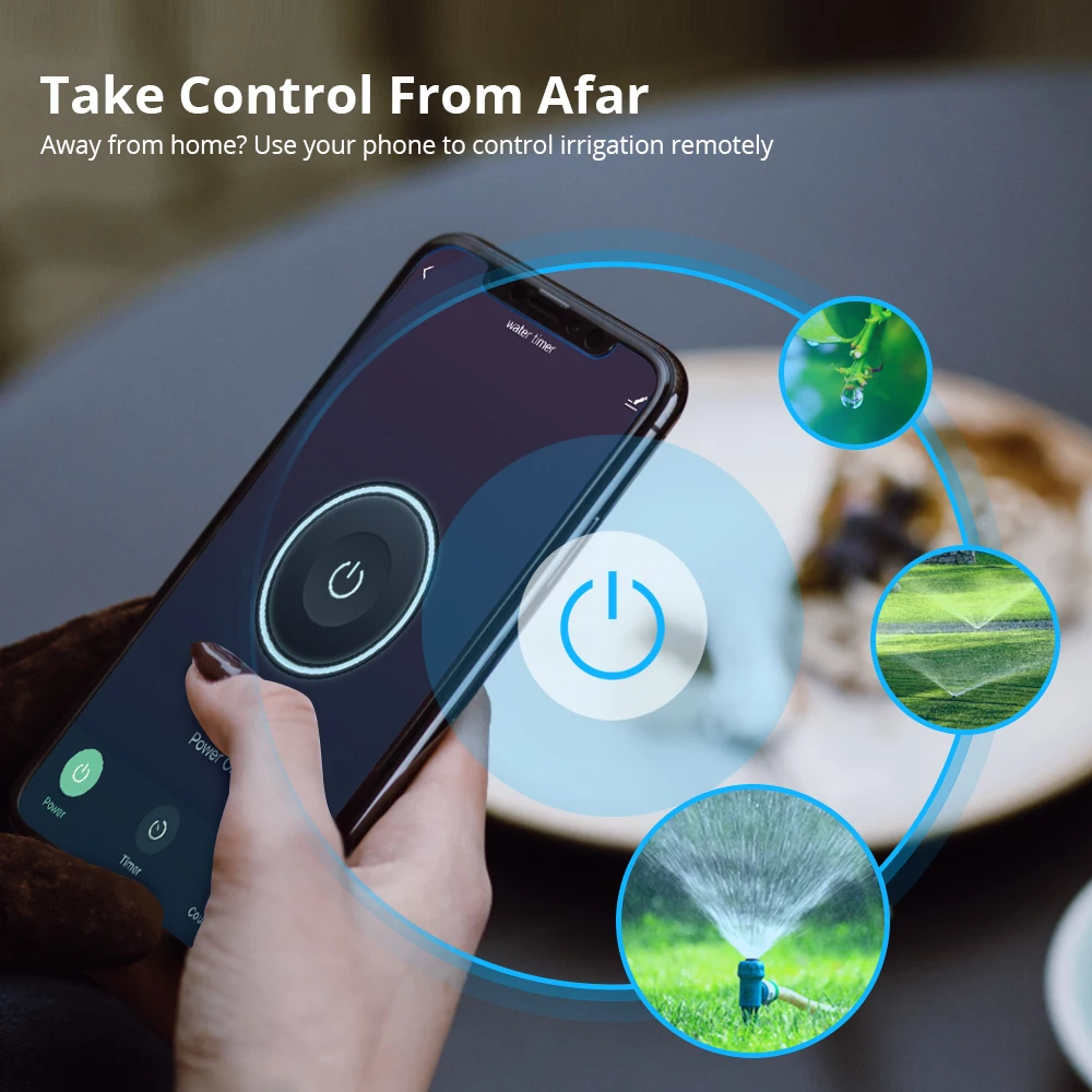 Zemismart  Tuya WiFi Smart Irrigation Electrical Watering Automatic Sprinkler Remote Garden System Timer Alexa Echo Google Home