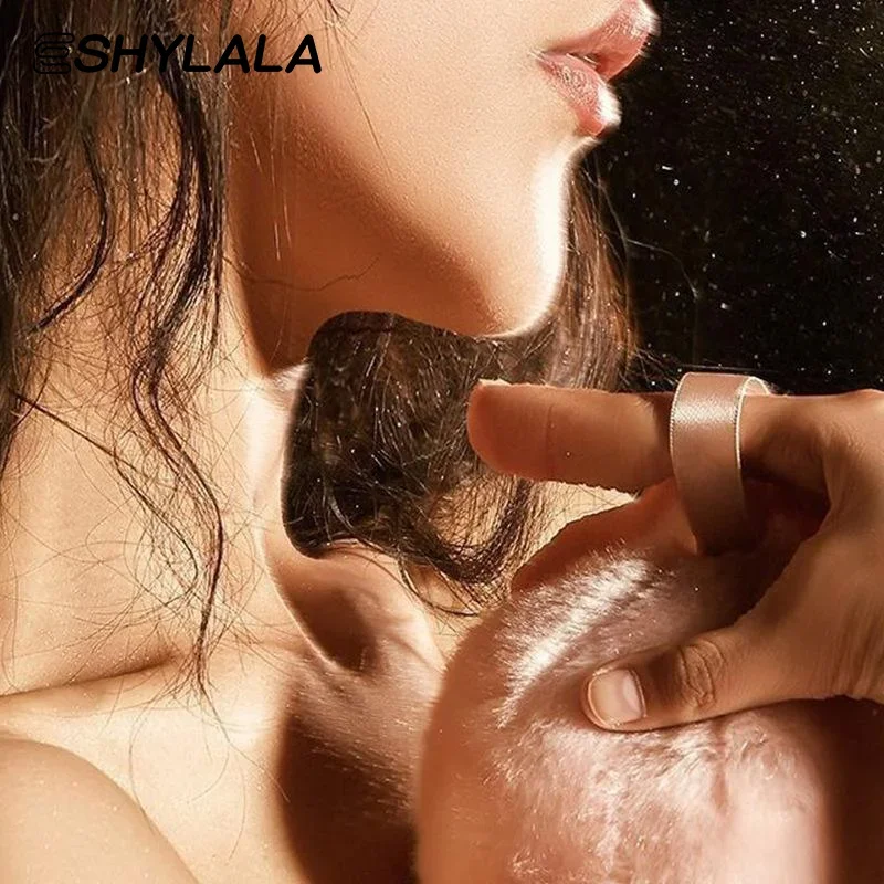 Destaque bola moda estilo vento solto puff configuração pó bola clavícula glitter rosto corpo tudo-em-em-em-em cosméticos portáteis