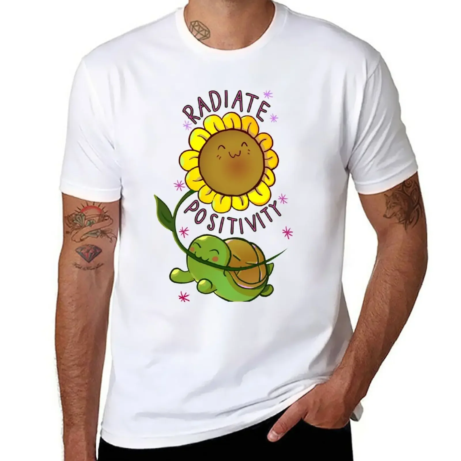 

RADIATE POSITIVITY 3 T-Shirt customizeds kawaii clothes plus sizes t shirts for men graphic