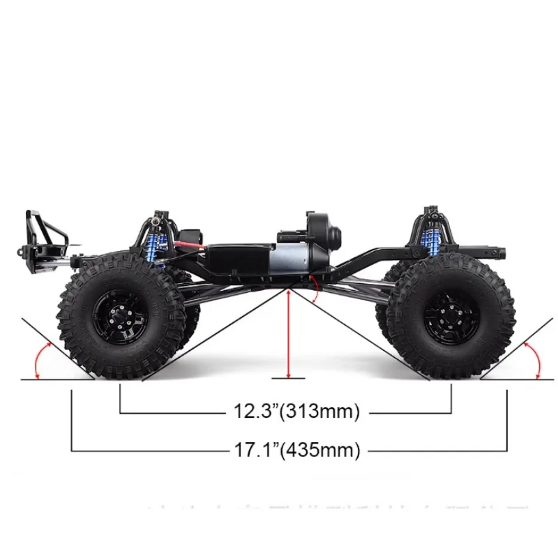 1/10 Model Climbing Car 313 Wheelbase SCX10 2nd Generation 90046 Frame Chassis with Gearbox Motor