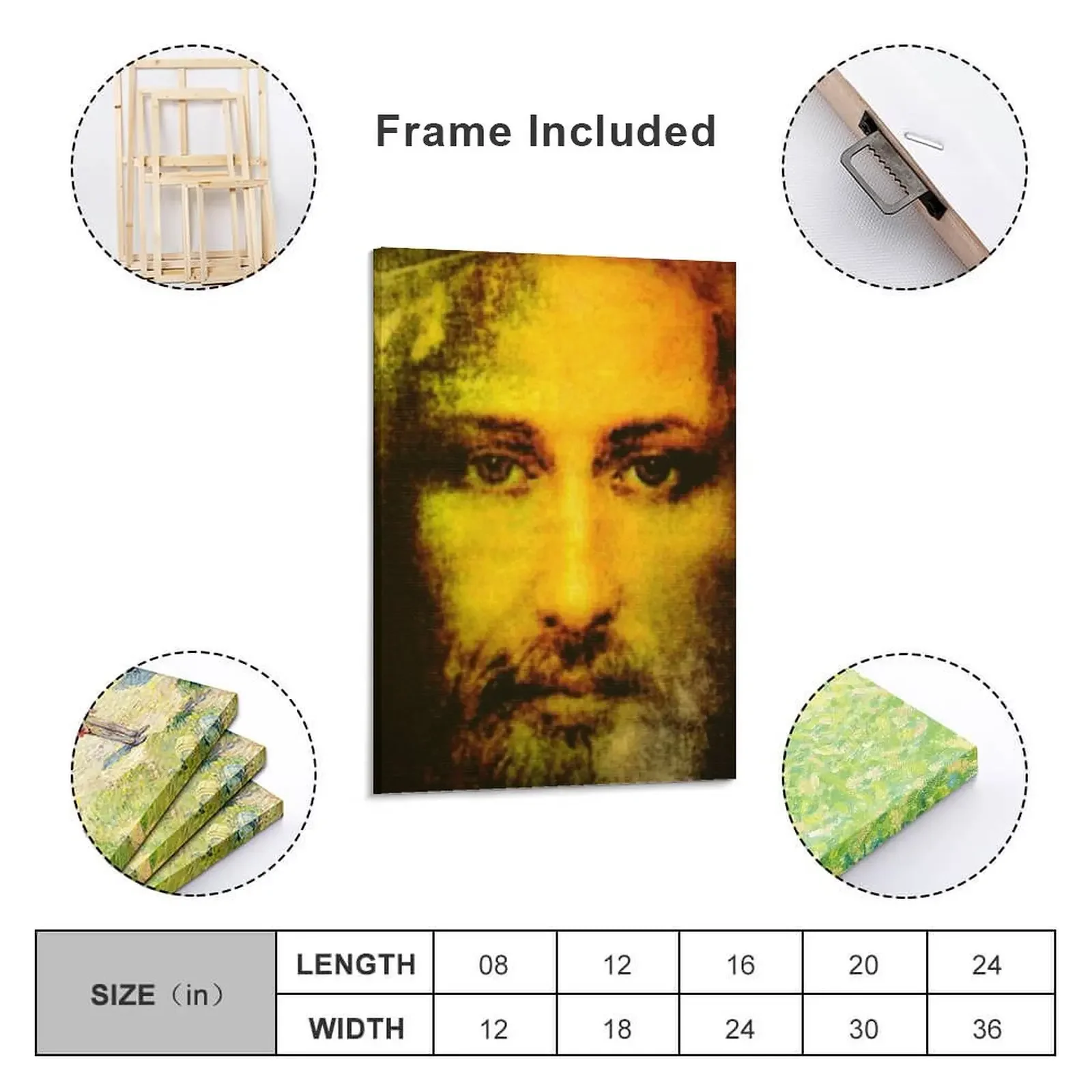 Holy Shroud, Jesus face, Shroud of Turin, Jesus Christ, Jesus Trinity Canvas Painting Decoration Wall decoration poster