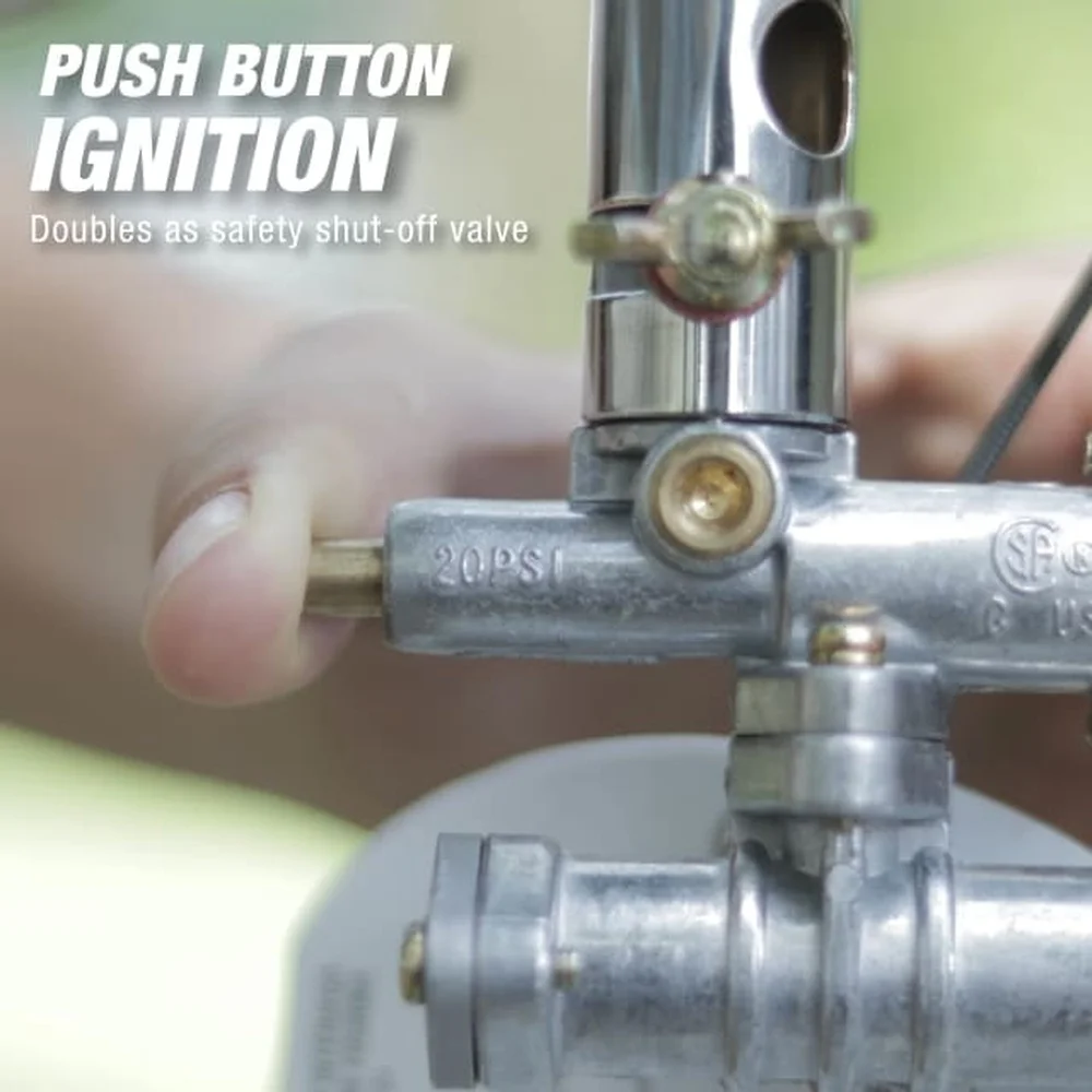 Aquecedor externo de propano radiante de 15000 BTU com regador ajustável e desligamento de segurança para locais de trabalho, acampamentos