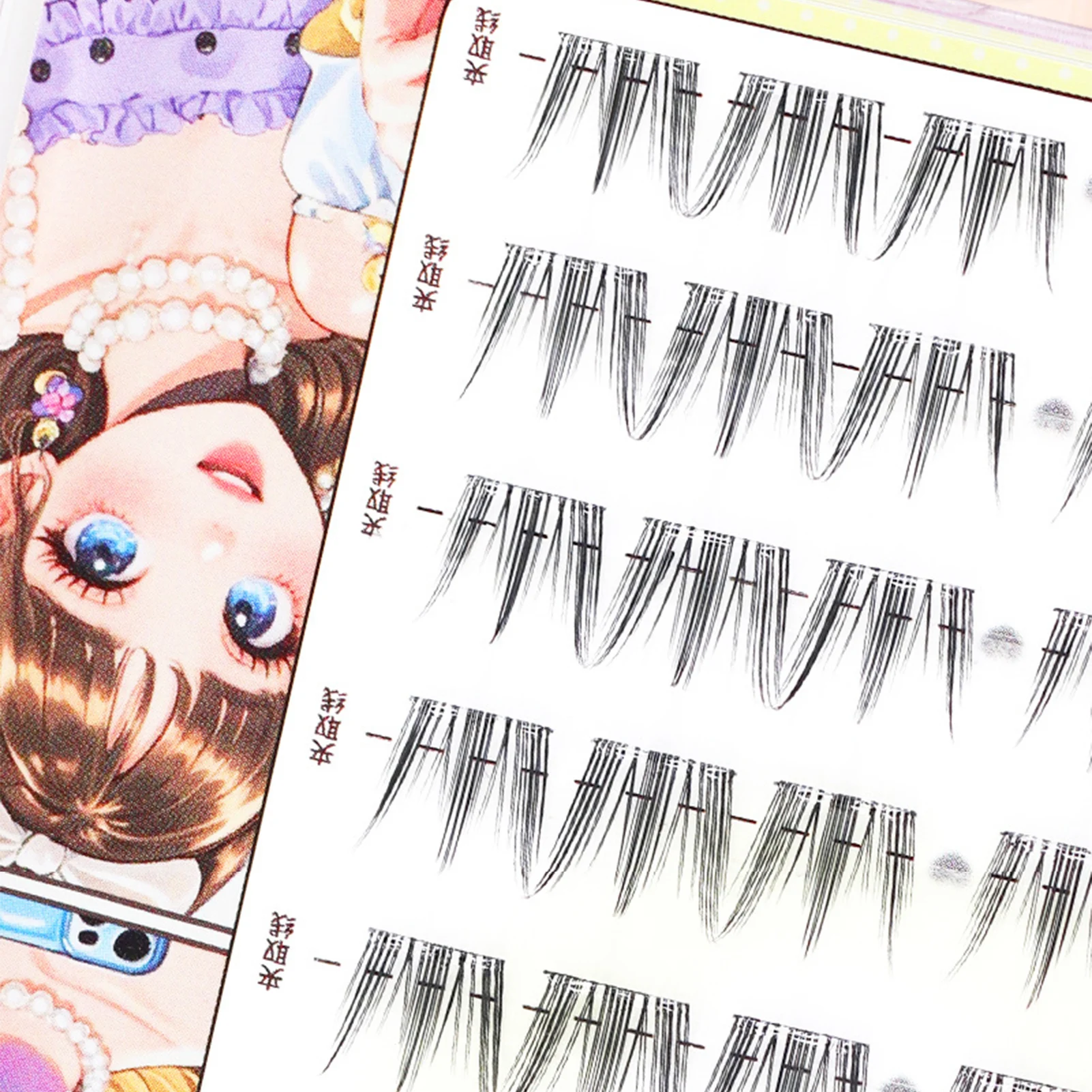 ไม่ต้องใช้กาว ชุดขนตาแบบแยกส่วน มีกาวในตัว ลุคธรรมชาติ ชุดขนตาปุย กลุ่มไอดอลเกาหลี ขนตาแต่งหน้า