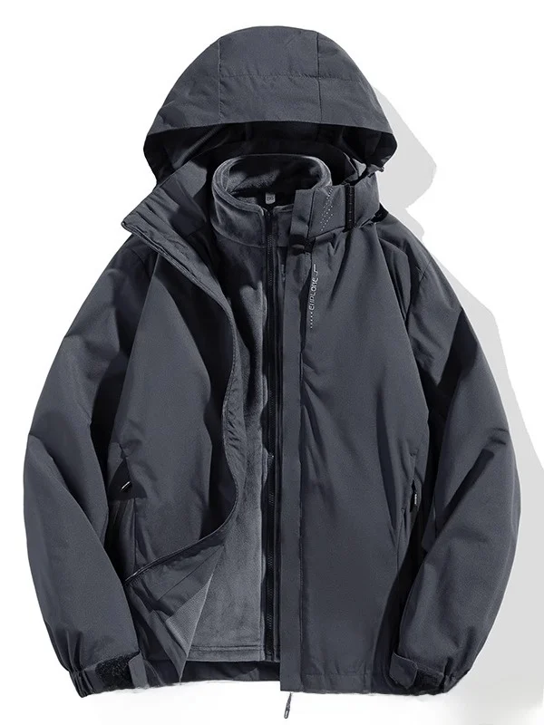 

Съемная рабочая одежда Thiened Tee-in-One, тюнер для пар, зимняя верхняя одежда, молодежная модная одежда, подставка на молнии