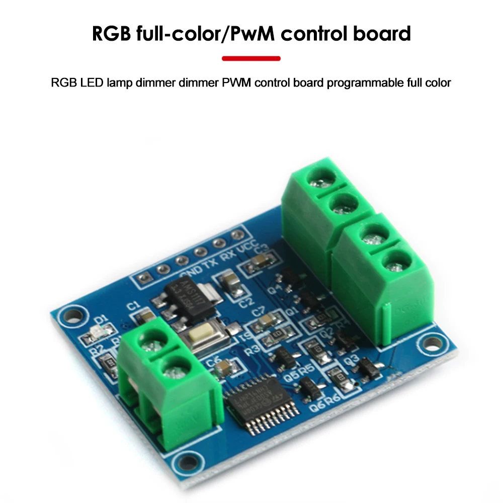 RGB LED Light PWM Control Board Programmable PWM control board for RGB LED light color modulator