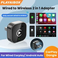 Adaptador inalámbrico Android Auto 2 en 1, Dongle CarPlay inalámbrico, sistemas inteligentes para coche, caja inteligente AI para VW, Toyota, Nissan, Honda MG