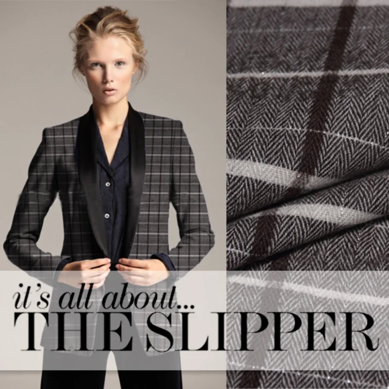 

Шерстяная ткань серебряная клетчатая елочка камвольный материал весна осень костюм платье ткани брендовая вышитая мягкая оптовая продажа ткани