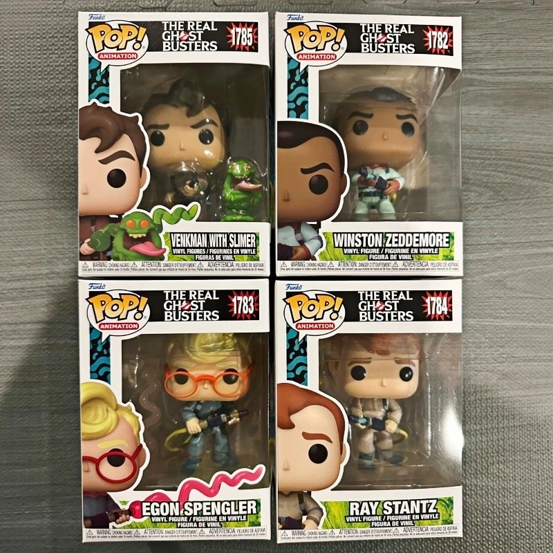 Figura de Vinilo Funko Pop Original de Los Cazafantasmas: Winston Zeddemore, Egon Spengler, Ray Stantz, Venkman y Slimer, Modelo Coleccionable