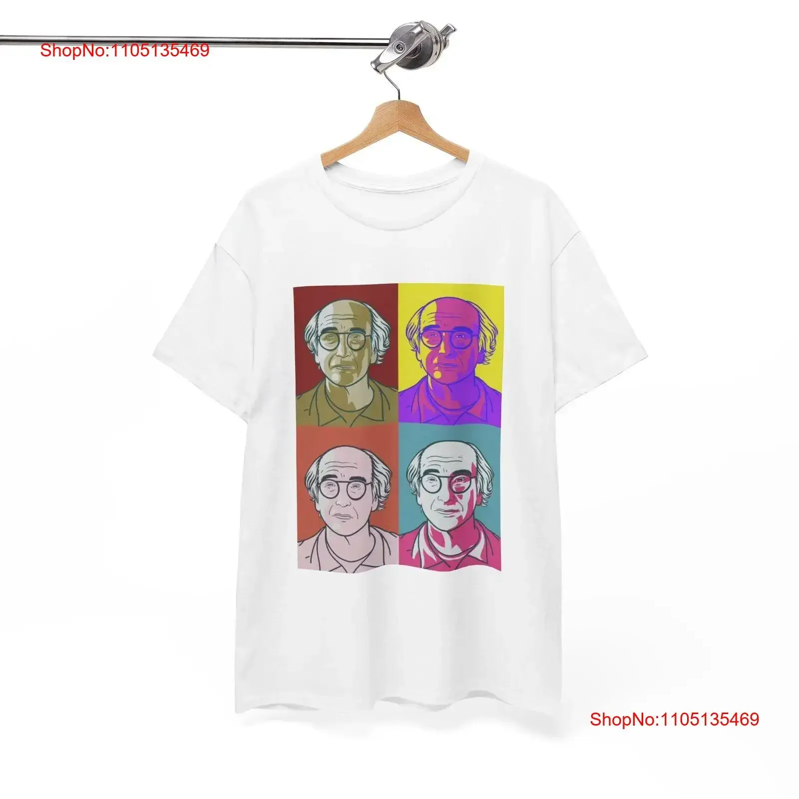 Larry David Painting T shirt Comedian California Seinfeld Heavy Cotton vintage Washed Slightly Breathable fashion homme Soft