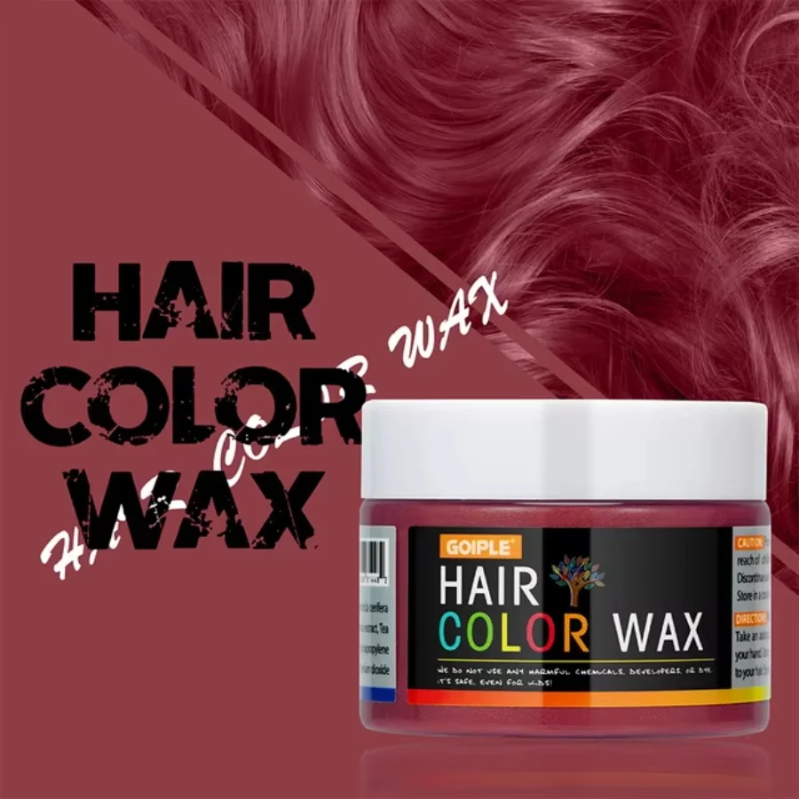 Valentijnsdag DIY Haarverf Modder Haar Kleurwas Makkelijk te Verwijderen Kleurcrème Eenmalige Haar-, Baard- en Wenkbrauwkleurproducten