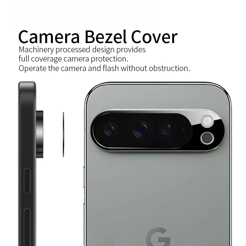 Für Google Pixel 9 Pro XL Objektiv abdeckung Schutz glas für Google Pixel9 9pro xl 9Proxl schwarz Aluminium Rückfahr kamera Objektivs chutz