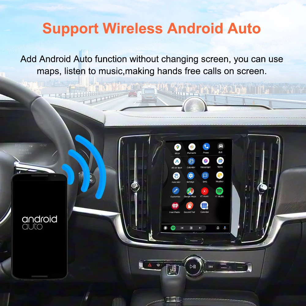 Bonroad Wireless CarPlay Android Auto Nachrüstkit-Modul für Volvo V60 V90 S60 XC40 XC60 XC90 S60 S90 2018-2022 Airplay Mirror – Detail 5