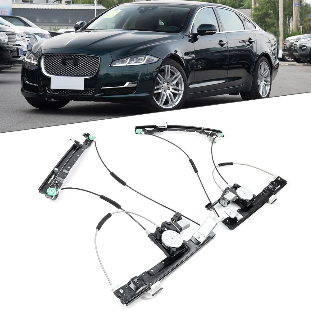 C2D36913 Rear Car Accessories Electric Power Window Regulator Assembly 1 Pair For Jaguar XJR 2014-16 Metal Left & Right Rear