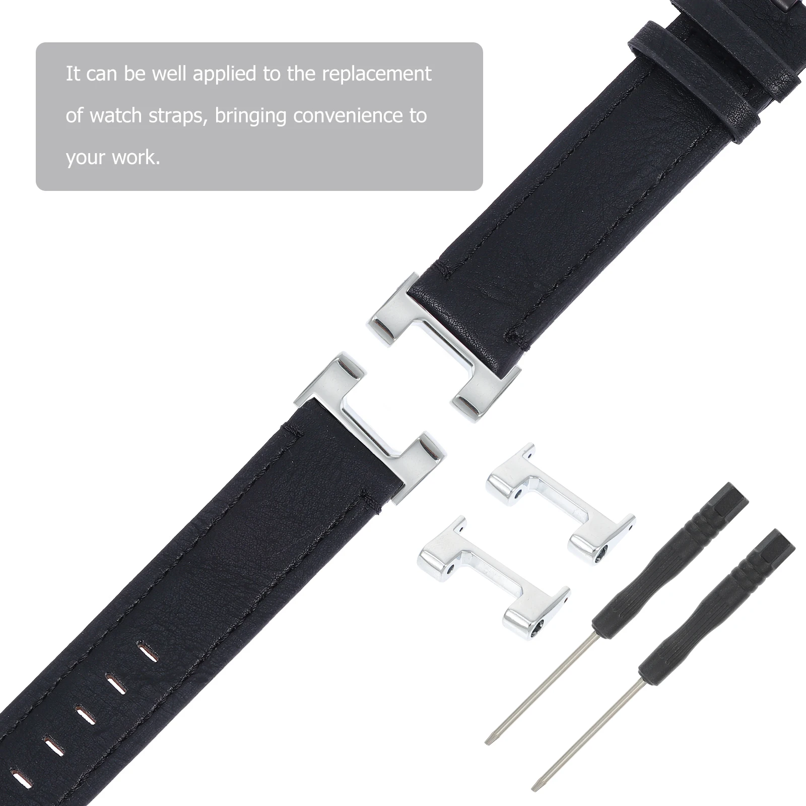 

2pcs Metal Watch Strap Connector Durable Zinc Alloy Quick Release Smartwatch Band Replacement Accessory For