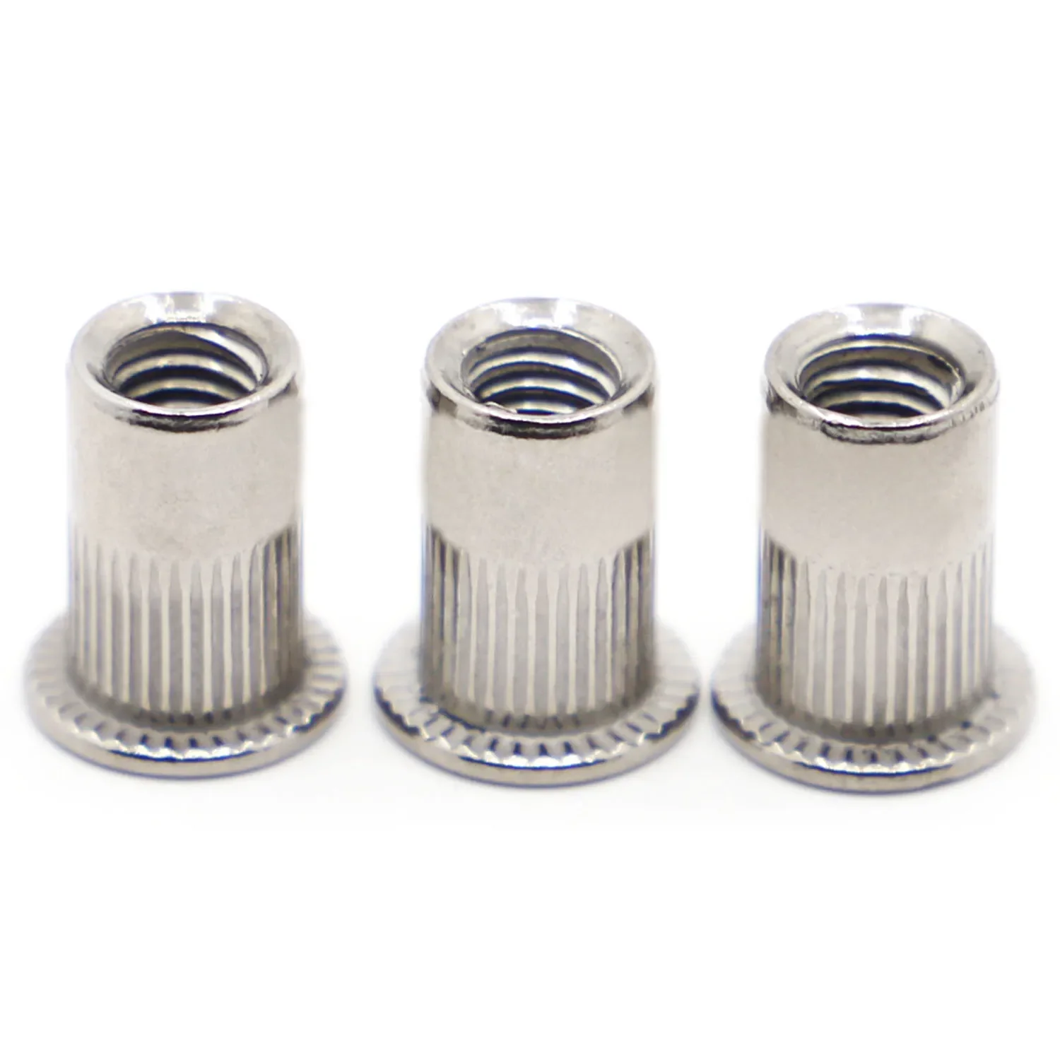 

304 Stainless Steel Flat Head Riveted Nuts Large Countersunk Head Vertical Stripe Rivet Nut M3 M4 M5 M6 M8 M10 M12