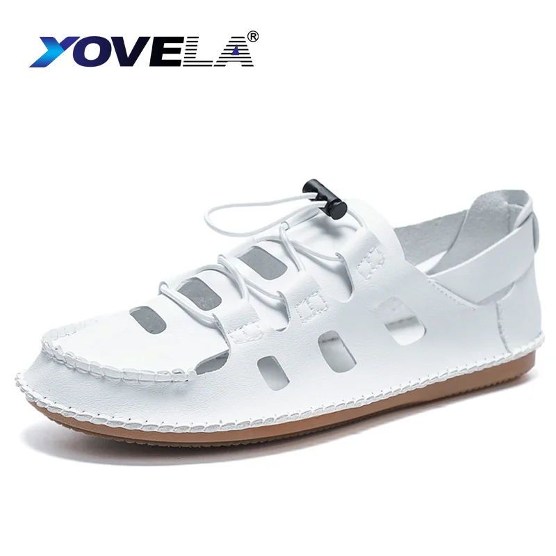 

New Arrival Summer Leather Men Sandals Fashion Comfort Roman Sandals Men Casual Shoes Platform Outdoor Beach Flat Men's Sandals