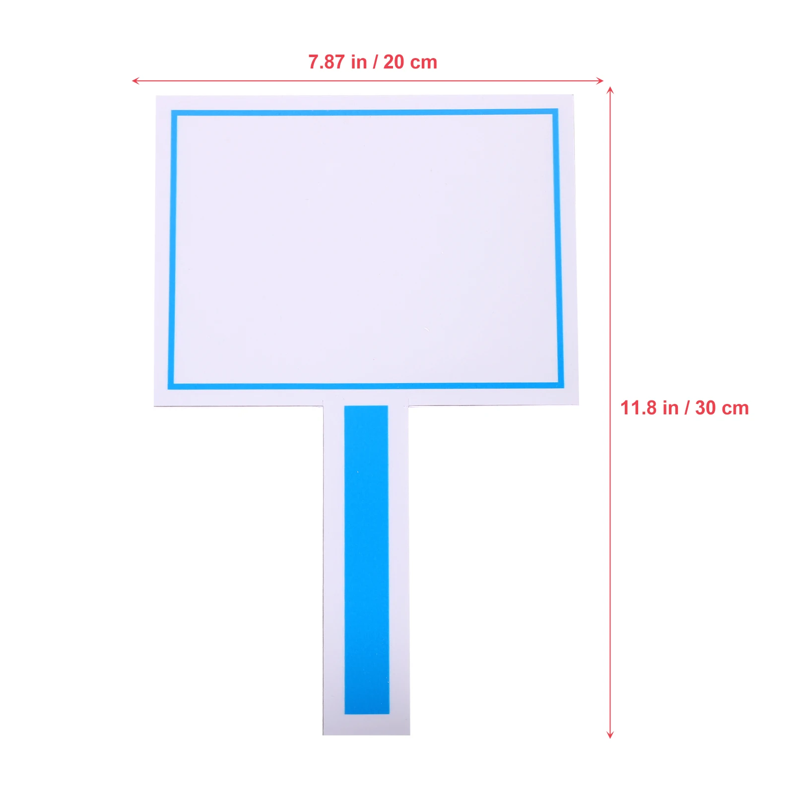 PVC 20x30cm Single Side Dry Erase Scoring Board Handheld Whiteboard for Judges Sports Events Auction Paddles Students Foam