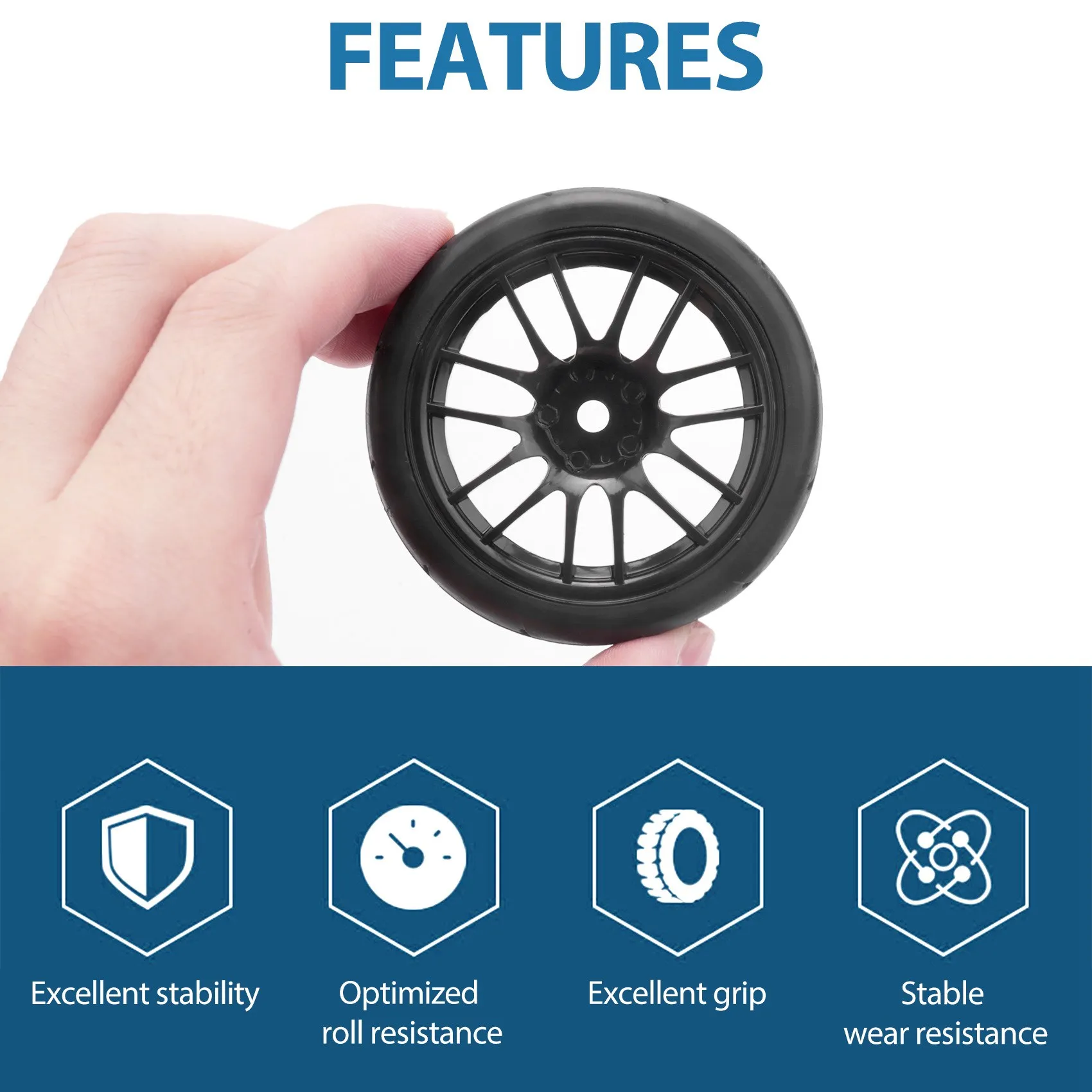 4 шт., резиновые шины 1/10 для автомобиля Hsp Hpi 9068-6081