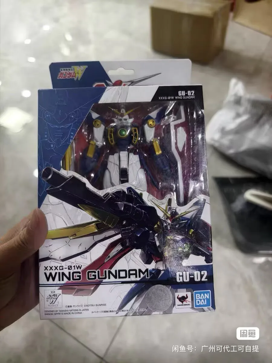 

Оригинальная аниме-фигурка Bandai Gundam Material GU 02 Gundam Universe XXXG-01W Wing, модель 5,9 дюйма, аниме-фигурки, игрушки, 15 см