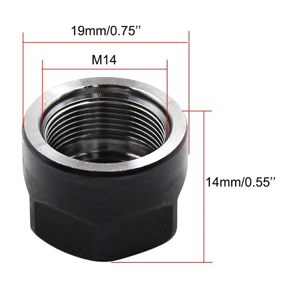 ABKJ-8Pcs ER11-A Type M14 Thread Collet Clamping Hex Nuts, For CNC Milling Chuck Holder Lathe view 4