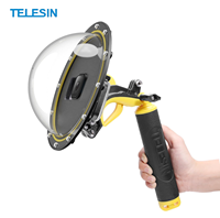 TELESIN Diving Dome Port for DJI Action 5 Pro 4 3 Gopro Hero 13 12 11 10 9 7 6 5 Accessories Waterproof Housing Diving Equitment