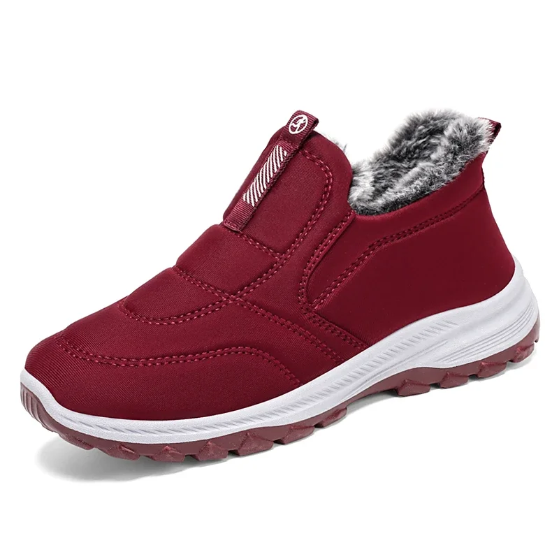 Nuove scarpe impermeabili uomo anziano inverno più scarpe di cotone cashmere donna scarpe antiscivolo calde di grandi dimensioni addensare uomo donna