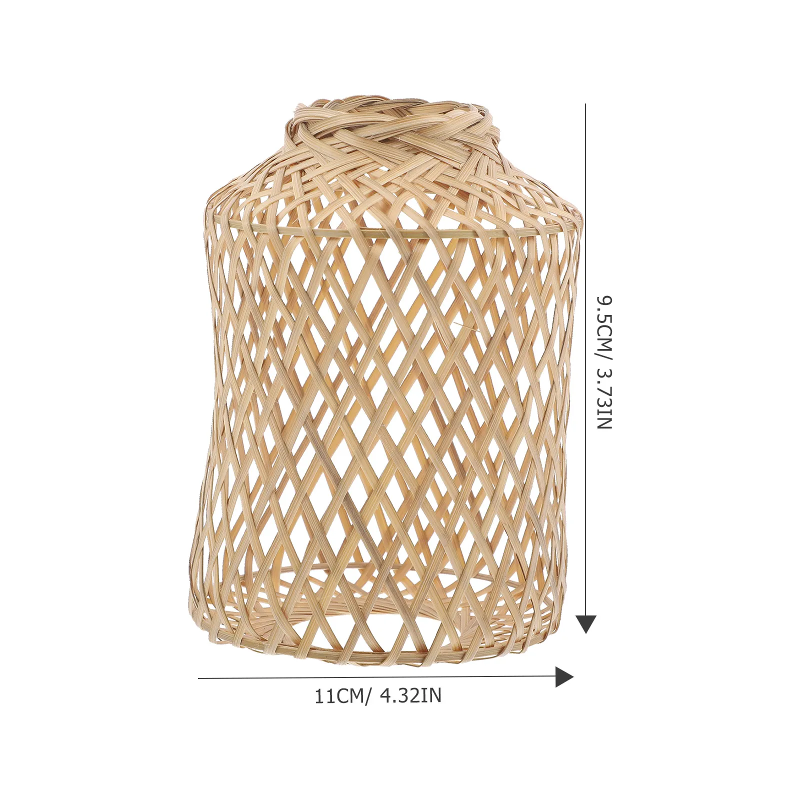 

Bamboo Lampshade Small Lightweight DIY Handmade Pendant Light Cover Rustic Woven Bedroom Living Room Lantern Shades Replacement