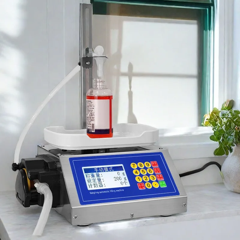 Auto Weighing Quantitative Liquid Filler Small NC Bottling Machine For Glue And General Liquid