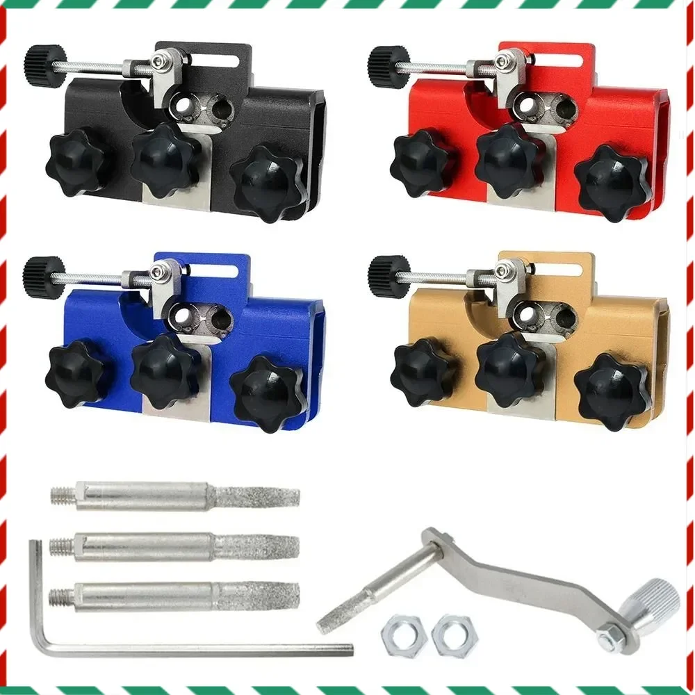 

New High Quality Portable Woodworking Chainsaw Sharpeners Manual Handheld Chain Sharpening Kit Durable with 3 Grinding Head