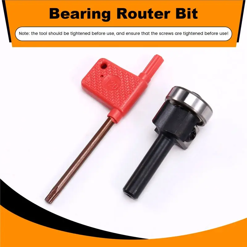 8Mm Double Edge Milling Cutter With Bearing Flush Trim Router Bit For Woodworking Hand Making Drawer Tool 8X22x12mm