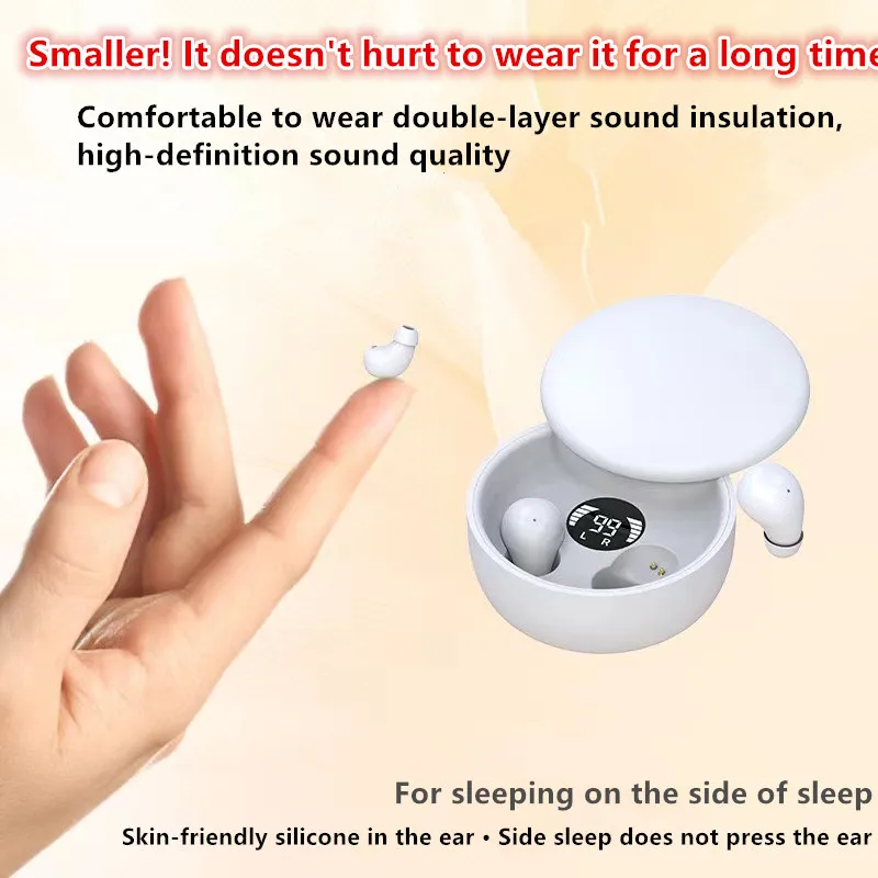 New SK26 Headset sliding wireless Bluetooth 5.4 earphones TWS ultra small super mini sleep invisible Headphones in ear earplugs