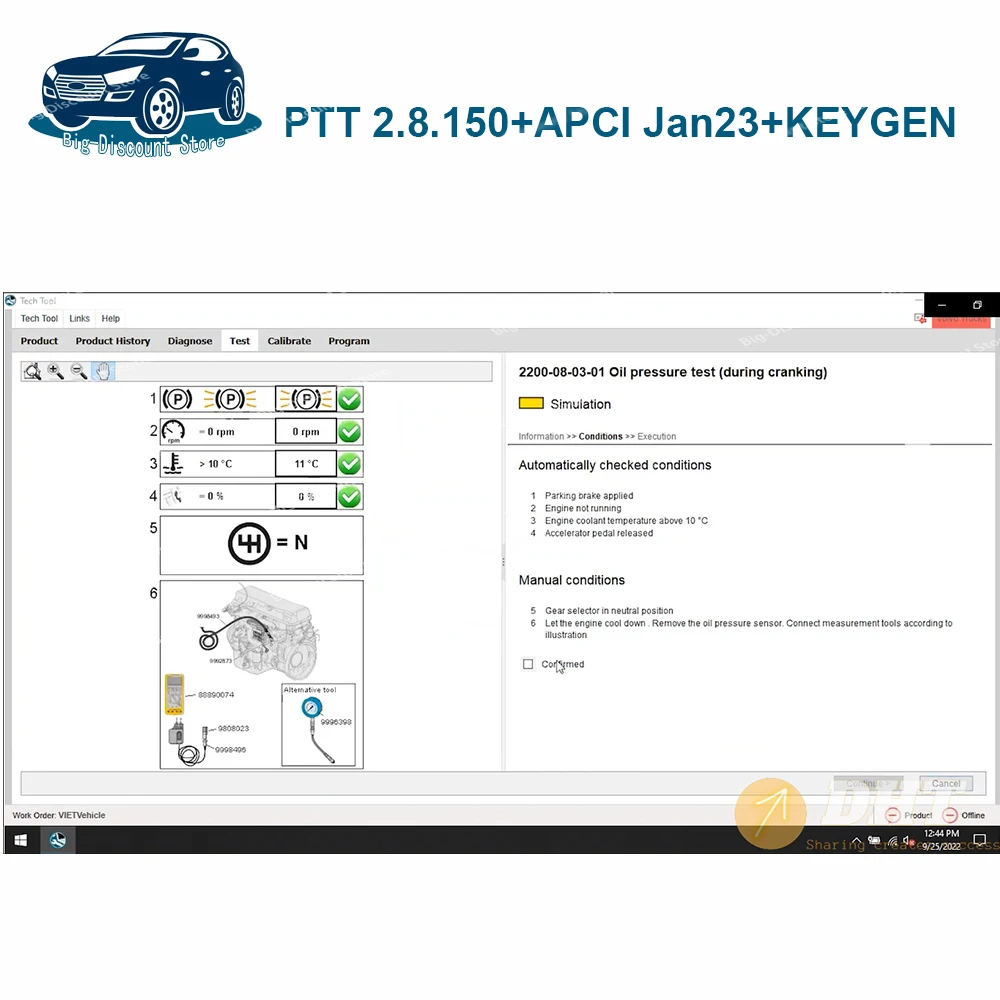 SOFTWARE Original Vocom II 88890400 Premium Tech Tool 2.8.150 Vo-com2 WIFI DEV2 Heavy duty Truck Scanner Diagnostic win 10 64bit