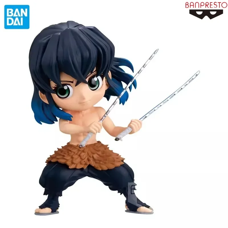 Original Genuine Banpresto Demon Slayer 13cm Qposket Hashibira Inosuke Anime Figure Kawaii Doll Model Collectible Toys