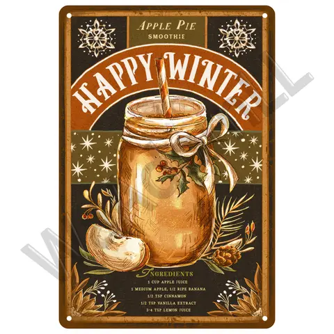 Vintage väggposters plakett målning konst dekor tillbehör retro diner plåtskylt affisch metallskylt dekorativ väggplatta kök 10 best sales dekorativ plakett - №10