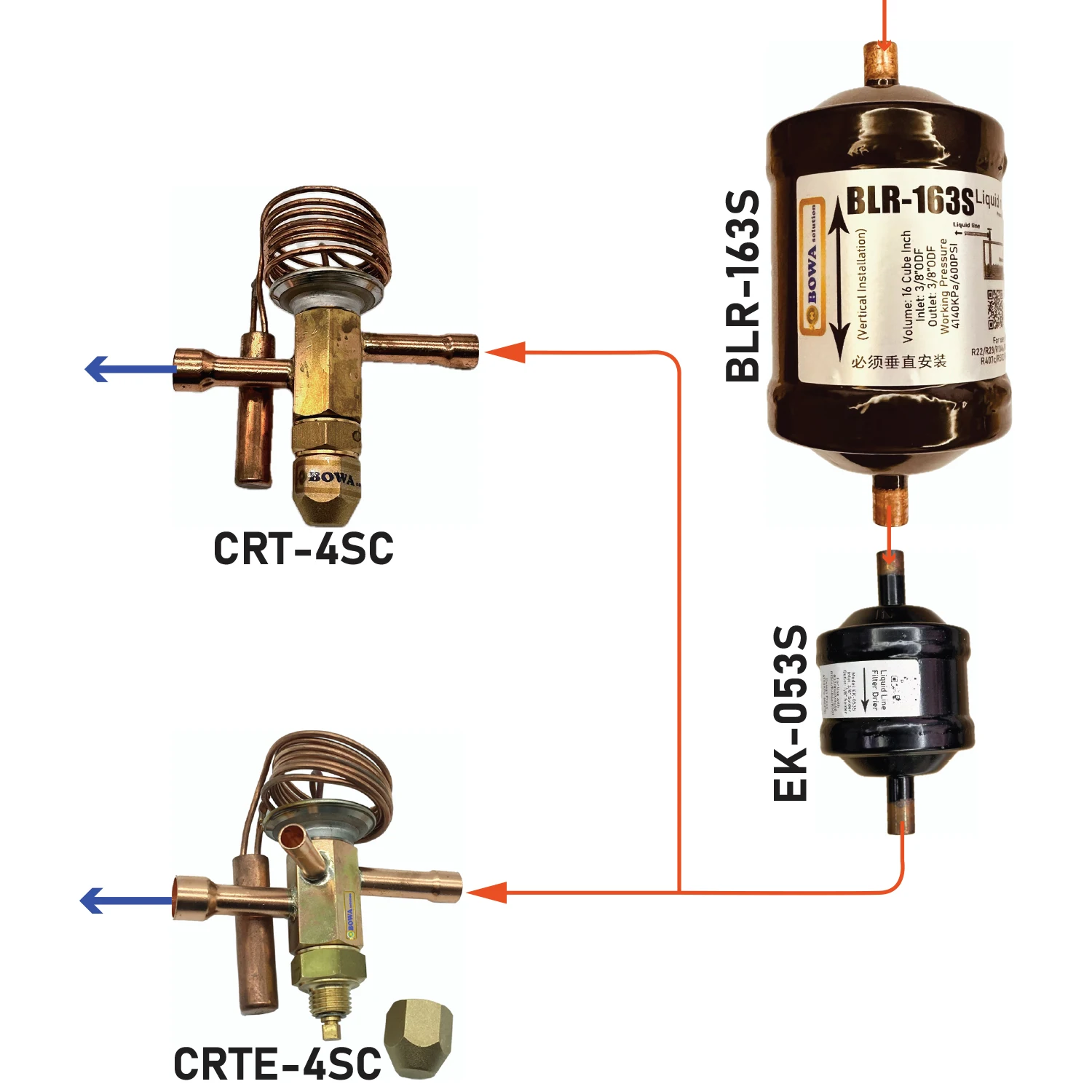 1.7kw R404a adjustable thermostatic expansion valves  are used for gilled & chamber evaporator of CM1950 cutter (cryostats)