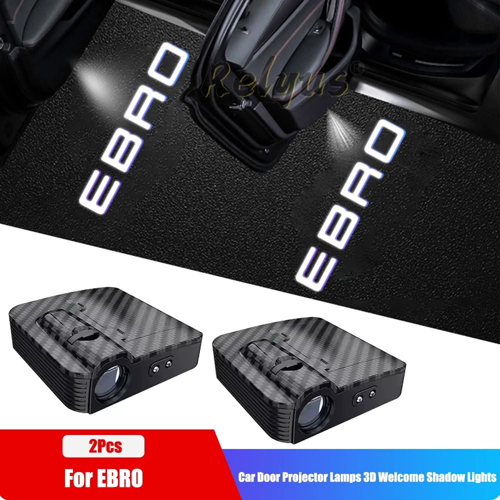 Carbon Fiber LED Car Door Logo Projector Lamps Welcome Light For Chery Ebro S800 S700 Jaecoo J5 J7 J8 Omoda 5 GT C5 GT S5 E5 O5