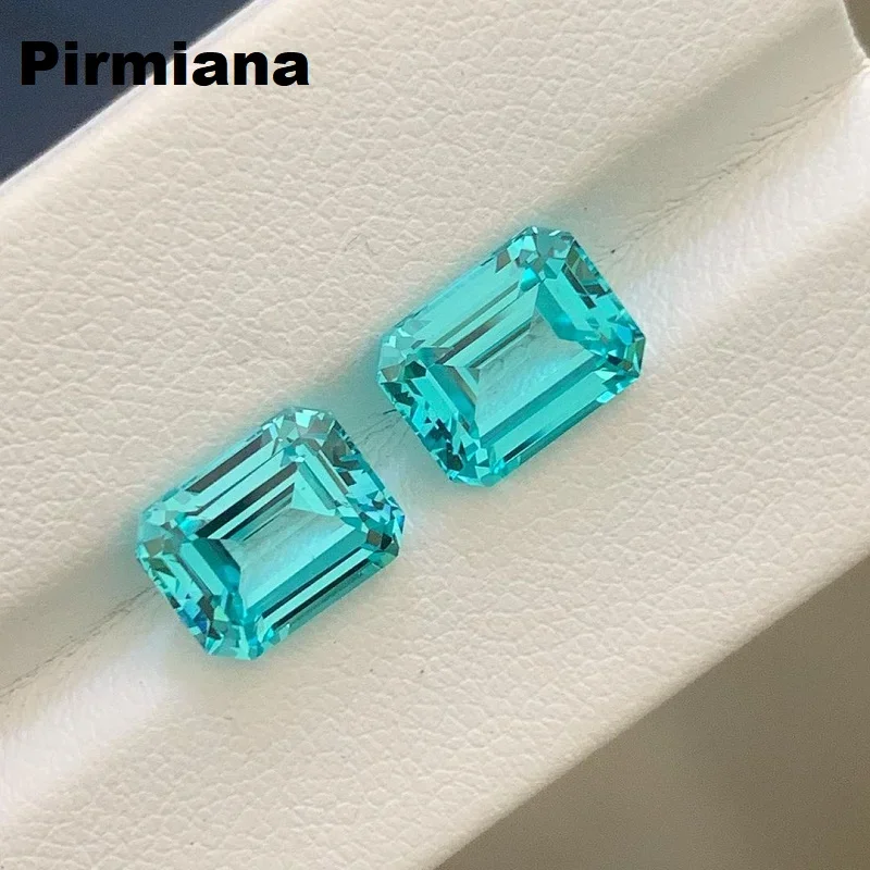 

Pirmiana New Popular Emerald Cut Lab Grown Paraiba Semi-precious Gemstone for Jewelry Making