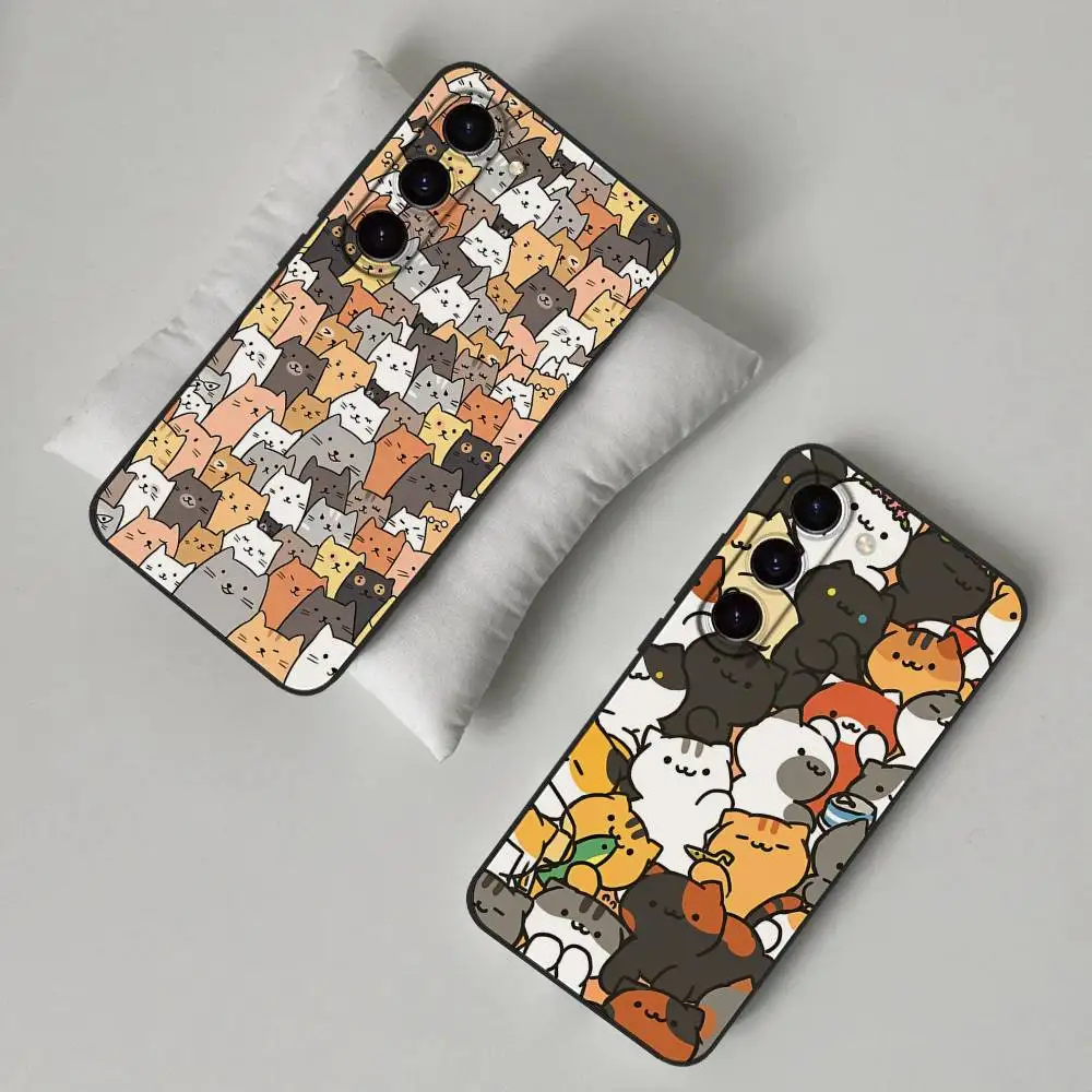 Cat Cute Kitten Catling Phone Case For Samsung Galaxy S21 S22 S23 S24ULTRA S25ULTRA FE Ultra Plus5G A52S S26 Soft Cover