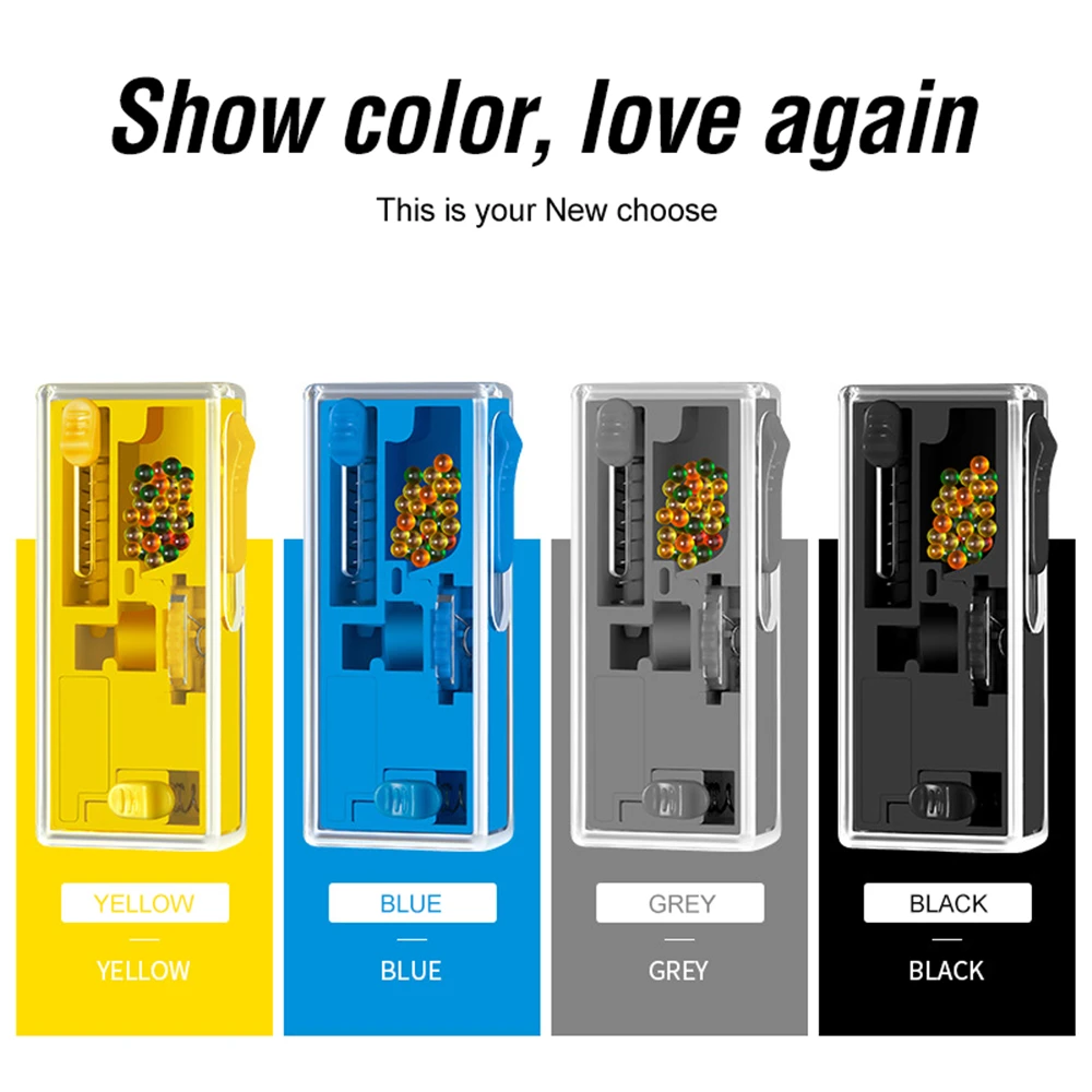 1 pc Updated Automatic Pop Up Bead Ice Box Explosion Bead Pusher SmokingTool Cigarette Bead Box Cigarette Filter Tip Capsule Box