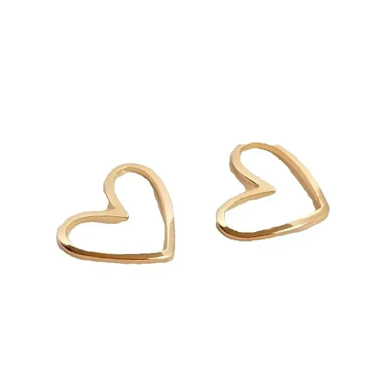DIY полые изогнутые серьги в форме сердца, аксессуары, подвесные украшения, первый аксессуар, соединенные детали для изготовления ювелирных изделий