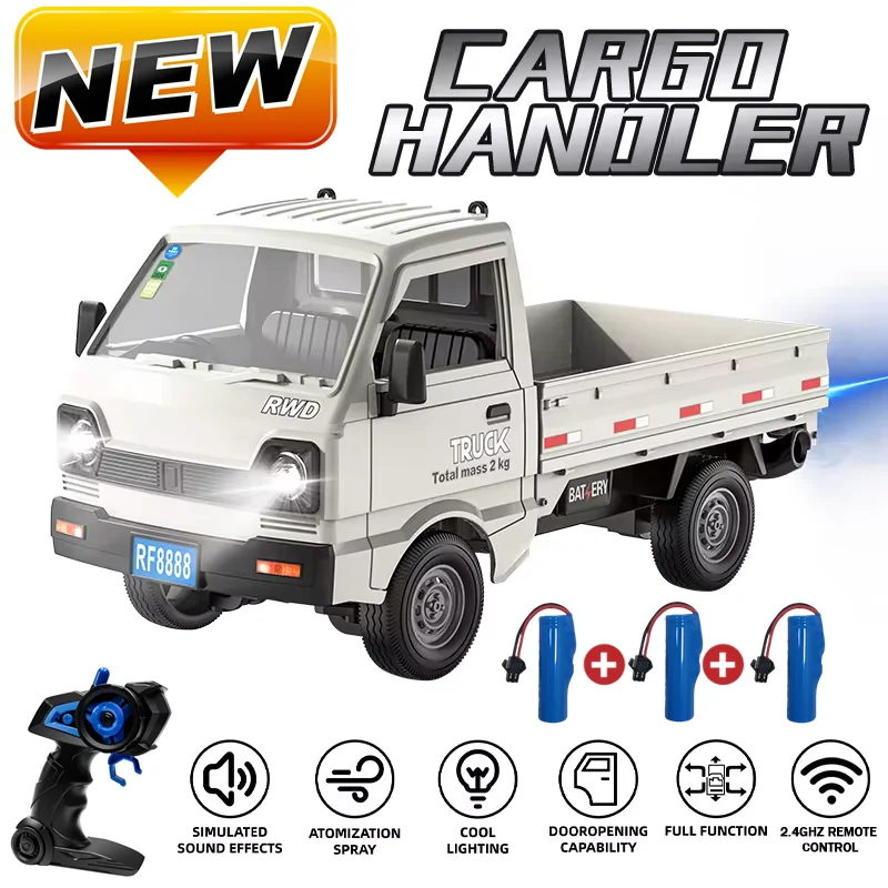 

1:16 Remote Control Car Simulation Drift Climbing RC Truck LED Small Cargo Vehicle Model Electric Toy for Kids Birthday Gifts