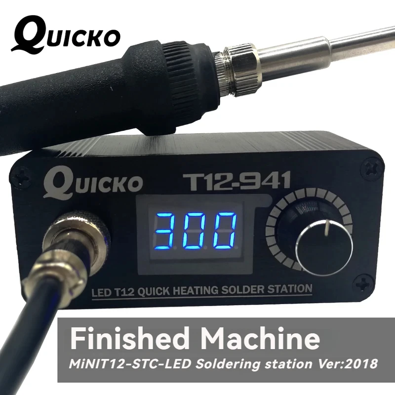 

Светодиодная паяльная станция QUICKO T12-941, портативный сварочный утюг с быстрым нагревом 72 Вт, цифровой OLED-дисплей с автоматическим режимом сна, инструмент «сделай сам»