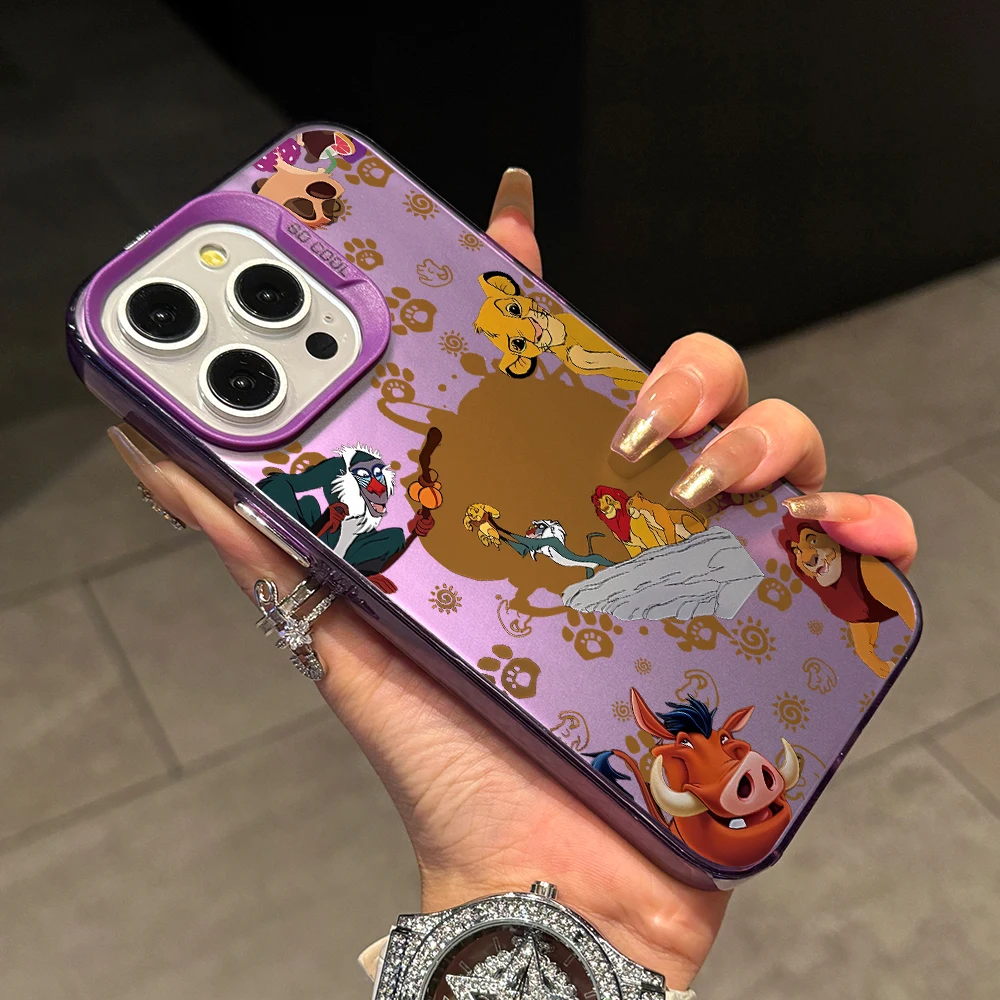 Cool L-Lions King Phone Case for Samsung Galaxy S26 S25 Edge S24 S23 S22 S21 FE S20 Ultra Plus 5G Colorful Silver Hard Cover view 4