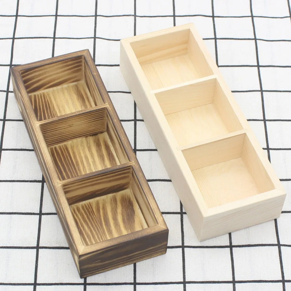 Tea Box Wood Organizer Storage Bins Condiment Packet Dispenser Countertop Small Teabags Containers Tray Decorative Containers