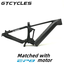 2024 New Full Suspension 29er Boost MTB Enduro E-MTB Frame EP8 Motor E-Bike MTB Suspension Carbon Frameset