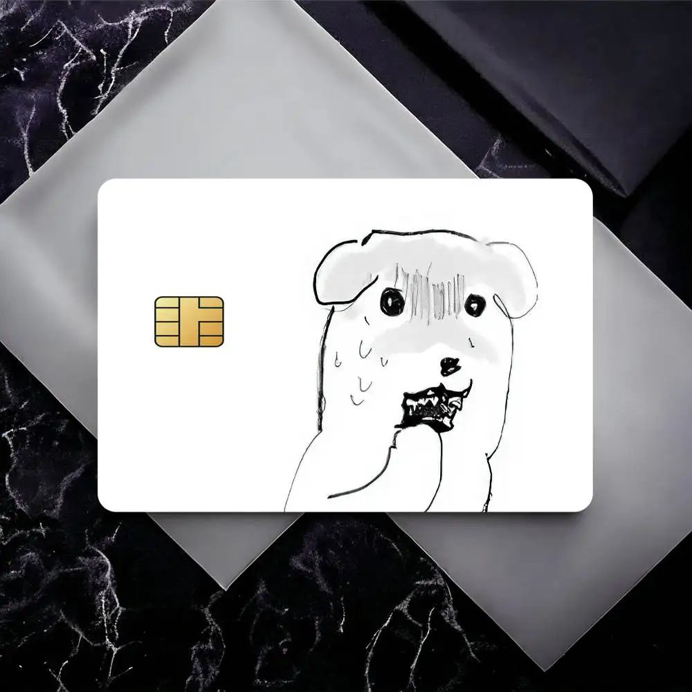 Cute G-GANADI Dog Waterproof Skin Sticker Bank Bus Metro Access Card Protective Film Card Sticker Girl Gift