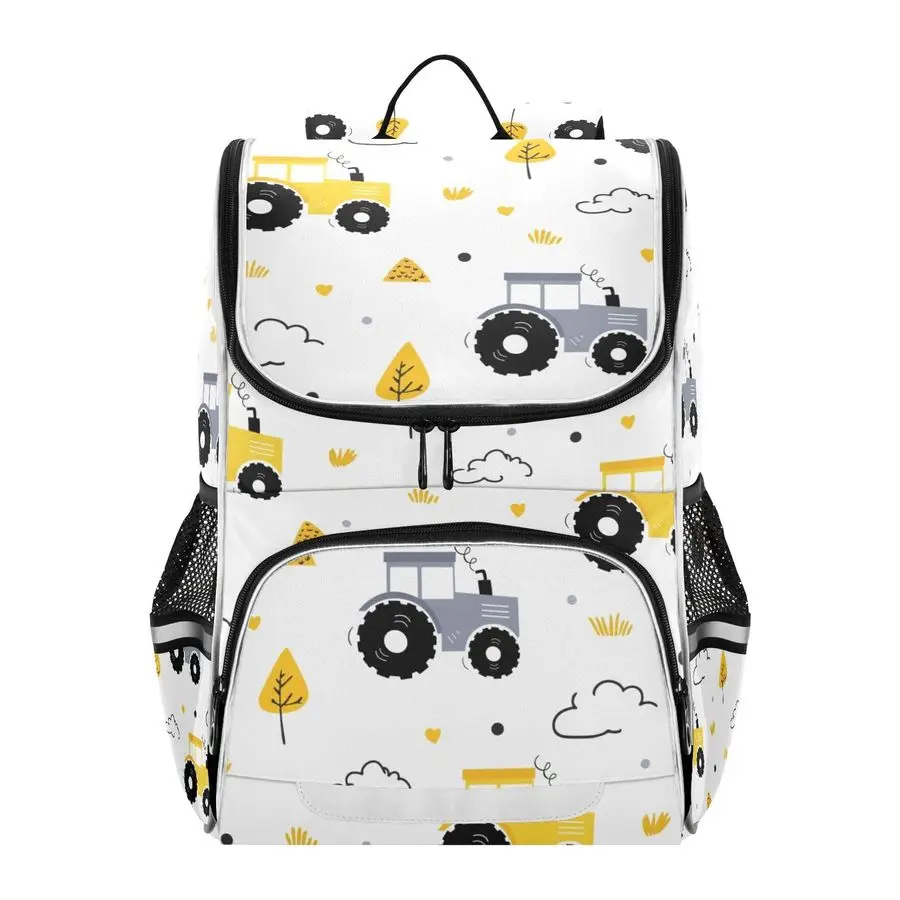 

Со светоотражающей полосой для детей, мальчиков и девочек, сумка для начальной школы, съемный нагрудный ремень, трактор