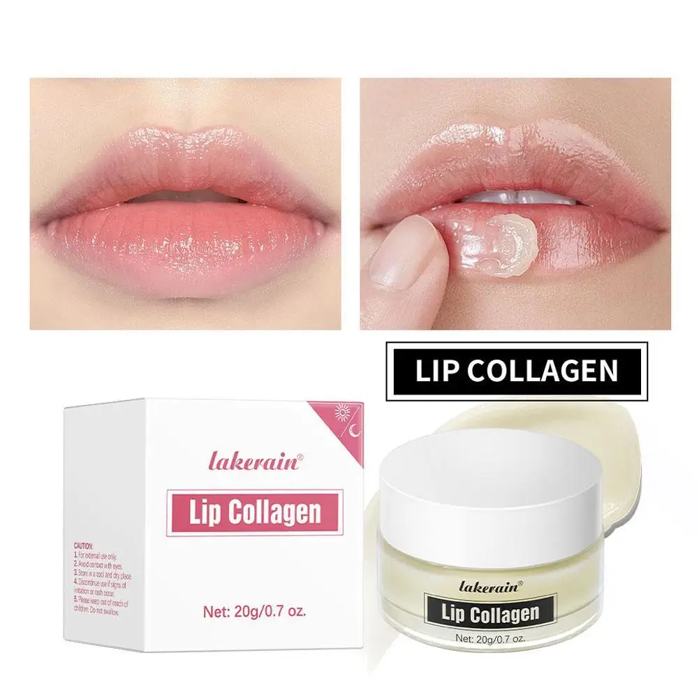 20g Lippenbalsem Collageen Lichter Lip Masker Exfoliërende Vervagen Lip Lijn Dode Huid Hydraterende Fleuren Reparatie Lip Care Product